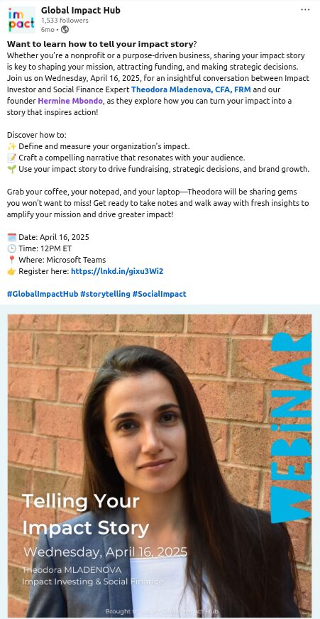 Impact Story Global Impact Hub