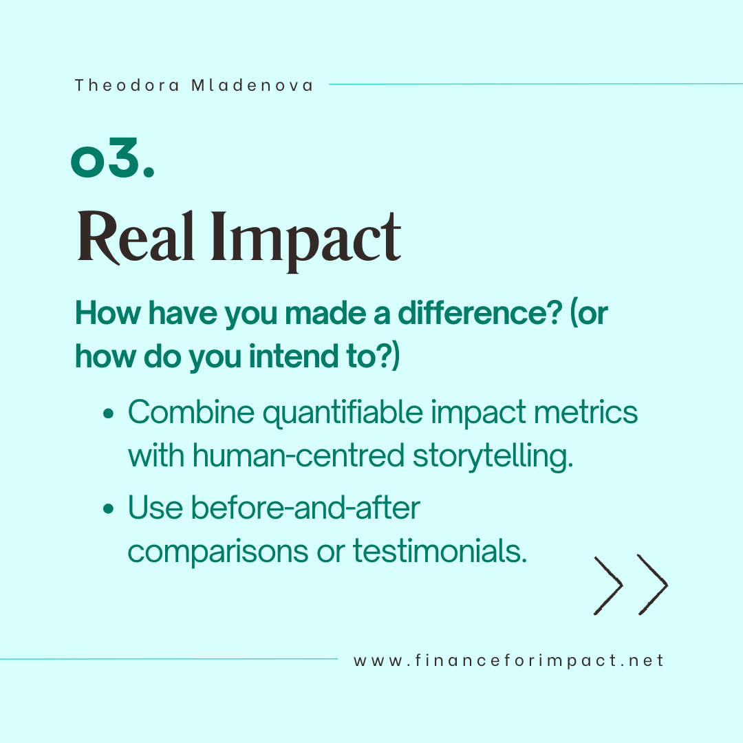 Telling your impact story startup founder theory of change