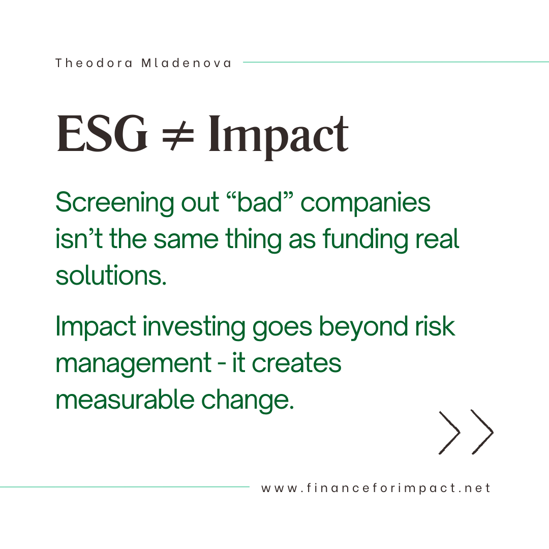 ESG Impact Investing
